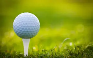 Golf Ball On A Tee