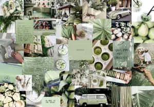 Green Aesthetic Desktop Collage