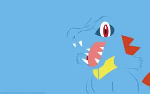 Happy Totodile Blending In Background