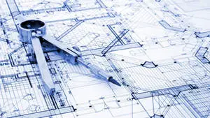 HD Engineering Blueprint Close-up