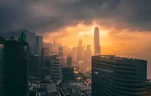 Hong Kong Skyline Sunset