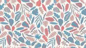 Indie Aesthetic Laptop Leaves Pattern