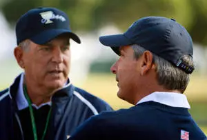 Jay Haas With Fellow Golfer