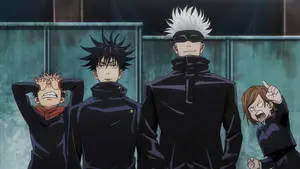  Caption: Captivating Jujutsu Kaisen Desktop Wallpaper 