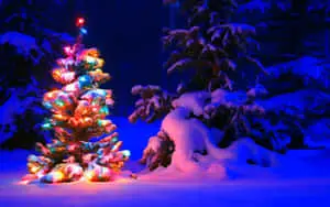 Lit Tree High Resolution Christmas Desktop 