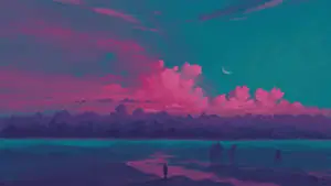 Lone Wanderer Pink Sunset