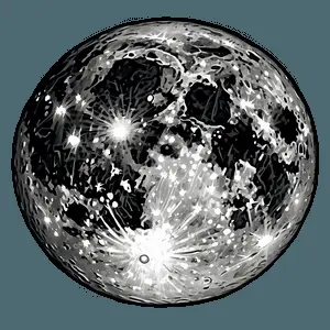 Lunar Beauty Full Moon PNG qsf