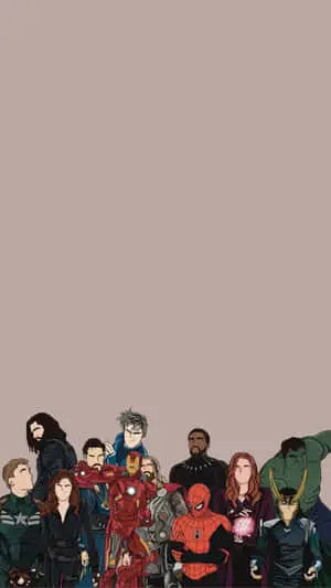 Illustration Of Avengers Marvel Aesthetic Laptop Portrait