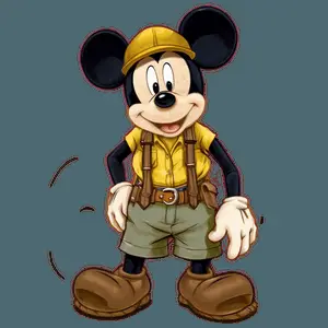 Mickey Safari Explorer Look PNG 28