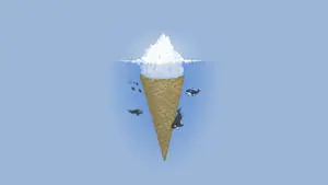 Minimalist Aesthetic Desktop Goofy Ice Cream