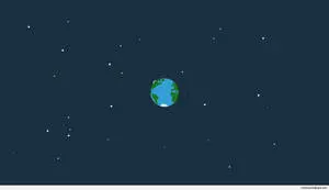 Minimalist Desktop Earth And Stars