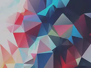 Bright Geometric Shapes adorn a Minimalistic Desktop
