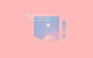 Moon And Cloud Aesthetic Pink Desktop