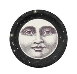moon face paper plate