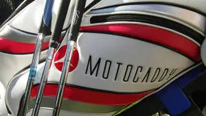  Caption: Stunning Motocaddy Golf Set in Action 