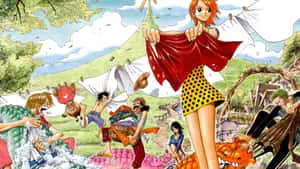 Nami One Piece Hanging Washed Clothes