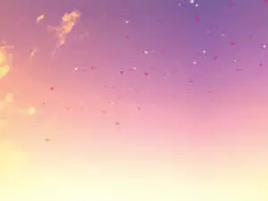 Sunset Sky With Falling Petals Pastel Background