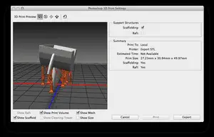 Photoshop3 D Print Preview