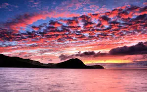 A Captivating Pink Sunset in the Sky