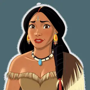 Pocahontas Disney Portrait PNG 06112024