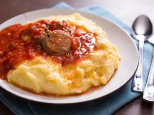 Delicious Polenta with Savory Tomato Sauce