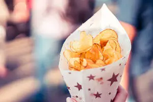 Potato Chips In Cornet Food Desktop