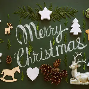 Preppy Merry Christmas Banner 