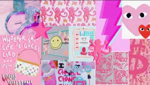  Caption: Sophisticated Preppy Desktop Setup 