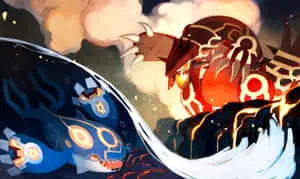 Primal Groudon And Primal Kyogre In Their Habitats