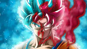 Red And Blue Hair Goku Coolest Desktop