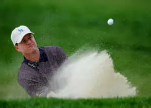  Scott Verplank Hits Ball On Sand 