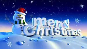 Snowy Merry Christmas Desktop