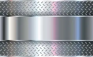 metal plate with a silver background