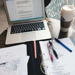 a laptop on a table