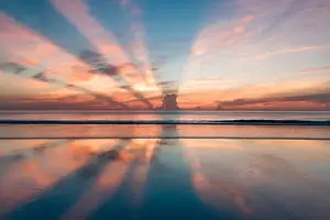Stunning 1920x1080 HD Beach Desktop Sunrise