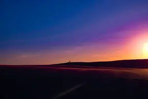 Stunning Mountain Landscape: Vivid Evening Sky