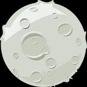 Stylized Cartoon Moon Graphic