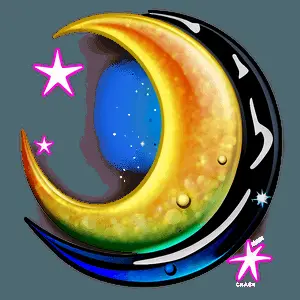 Stylized Crescent Moon PNG vpj