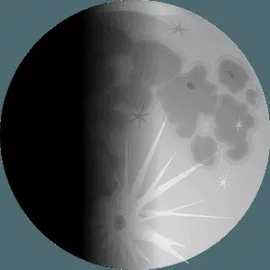 Stylized Full Moon Graphic
