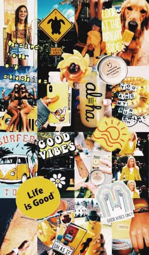 Summer Season Photomontage 70s Aesthetic Desktop