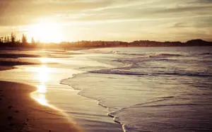 Sunset Shoreline Beach Desktop 