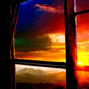 Sunset Through Window PNG 05212024