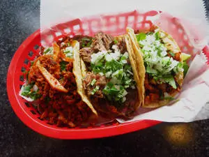 Tacos Al Pastor Red Plastic Tray