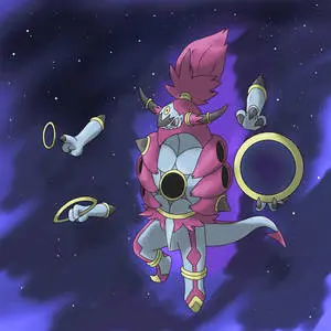 Unbound Hoopa Floating In Space