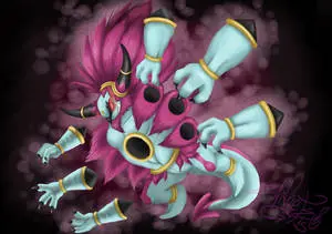 Mysterious Unbound Hoopa Emerging from Void