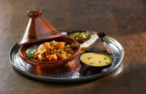 Vibrant Moroccan Vegetable Tajine Served Traditionally