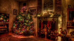 A festive yet vintage Christmas desktop