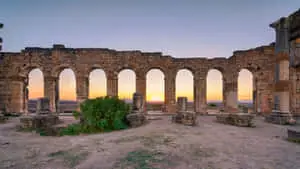 Volubilis Sunset Behind Arches