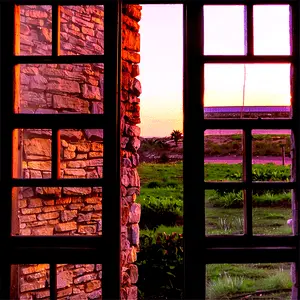 Window Reflection Sunset PNG 05042024