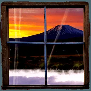 Window Reflection Sunset PNG jhu84